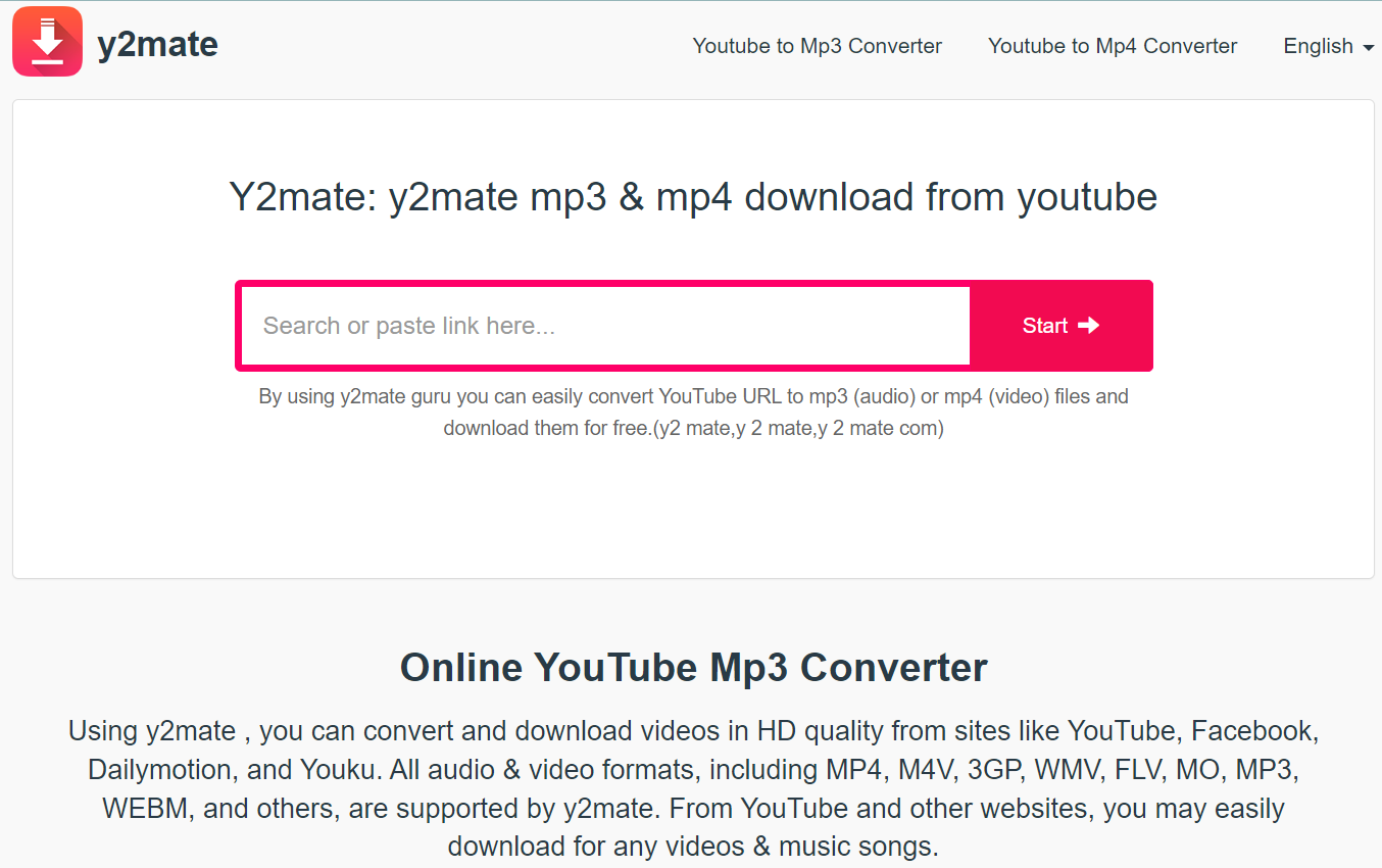 y2mate - top 5 youtube to mp3 video converters
